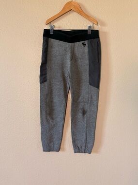 abercrombie kids Gray and Black Jogger Sweatpants